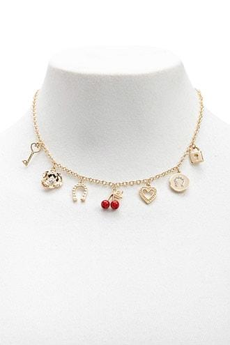 Forever21 High-polish Charm Necklace