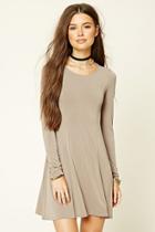 Forever21 Women's  Cocoa Lace-up Back Dress