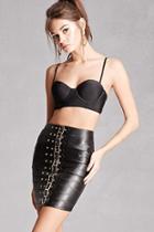 Forever21 Faux Leather Buckle Pencil Skirt
