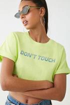 Forever21 Don't Touch Graphic Cropped Tee