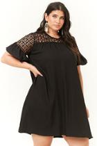 Forever21 Plus Size Crochet-yoke Mini Dress