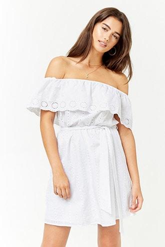 Forever21 Geo Eyelet Dress