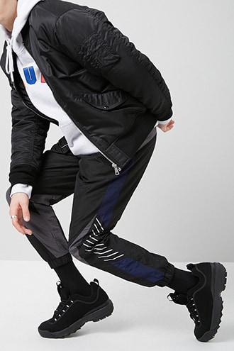 Forever21 Colorblock Windbreaker Pants