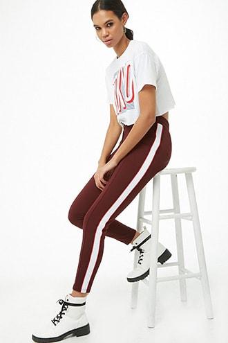 Forever21 Side-striped Drawstring Pants