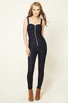 Forever21 Women's  Zip Front Overalls