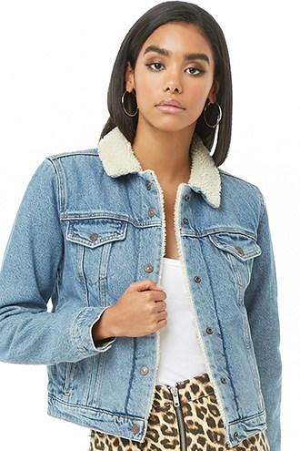 Forever21 Original Sherpa Trucker Jacket