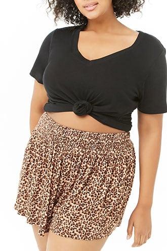 Forever21 Plus Size Leopard Print Shorts