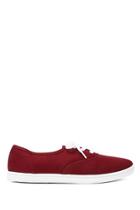 Forever21 Women's  Wine Low-top Canvas Sneakers