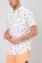 Forever21 Fitted Bird Print Shirt