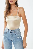 Forever21 Satin Cami Thong Bodysuit