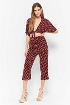 Forever21 Polka Dot Crop Top & High-waist Pant Set