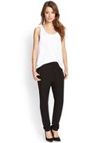 Forever21 Contemporary Faux Leather-trimmed Joggers