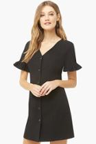 Forever21 Flounce Button-front Dress
