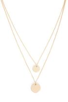 Forever21 Flat Disc Pendant Layered Necklace