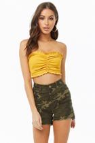 Forever21 Ribbed Knit Ruffle Tube Top