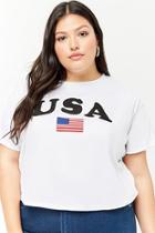Forever21 Plus Size Usa Graphic Tee
