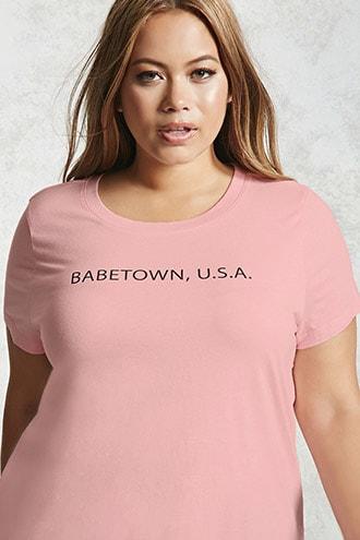 Forever21 Plus Size Babestown Usa Tee