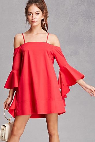 Forever21 Open-shoulder Mini Cami Dress