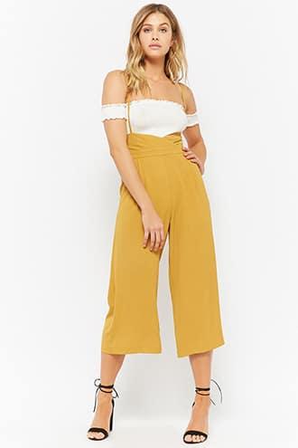 Forever21 Suspender Wide-leg Pants