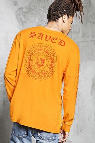 Forever21 Saved Graphic Long Sleeve Tee
