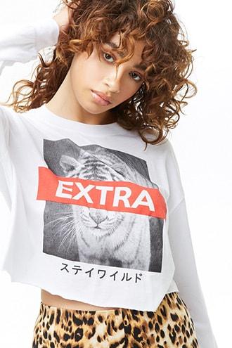 Forever21 Extra Tiger Graphic Tee