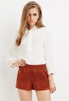 Forever21 Perforated Faux Suede Shorts