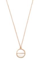 Forever21 Round Half-shell Pendant Necklace