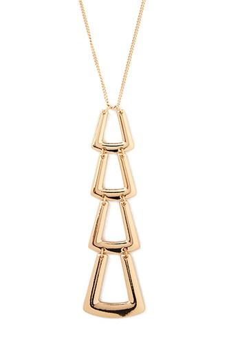 Forever21 Tiered Geo Pendant Necklace