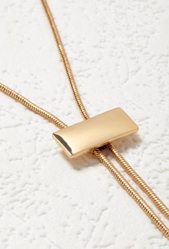 Forever21 Bar Charm Bolo Necklace