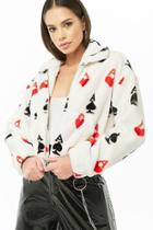 Forever21 Faux Fur Ace Graphic Jacket