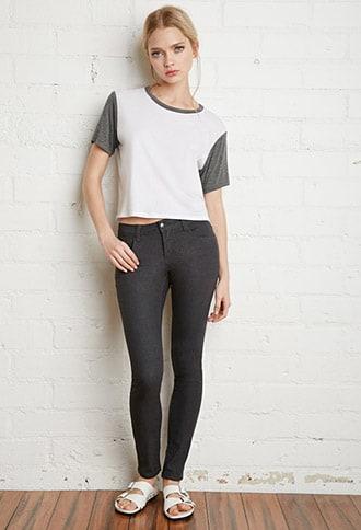 Forever21 Clean Wash Skinny Ankle Jeans