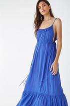 Forever21 Shirred Self-tie Maxi Dress
