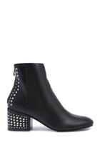 Forever21 Yoki Studded Square Toe Booties
