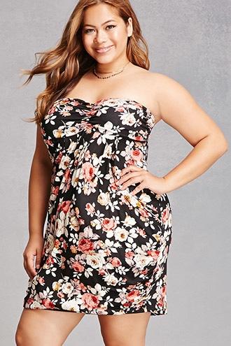 Forever21 Plus Size Floral Tube Dress