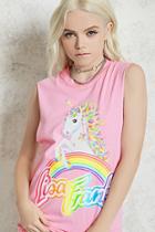 Forever21 Lisa Frank Graphic Muscle Tee