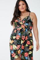 Forever21 Plus Size Tropical Surplice Dress