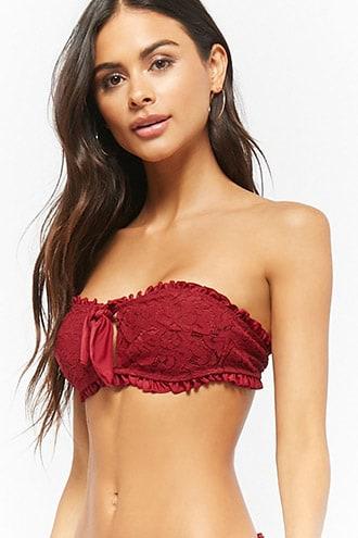 Forever21 Nightwalker Lace Bandeau Bikini Top