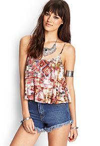 Forever21 Abstract Tribal Print Cami