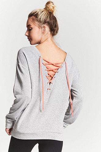 Forever21 Active Lace-up Sweatshirt