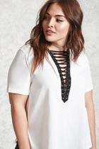 Forever21 Plus Size Lace-up Tee