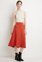 Love21 Buttoned Crepe Skirt