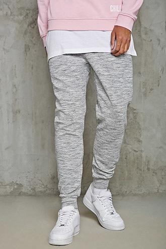 Forever21 Marled Slub Knit Sweatpants