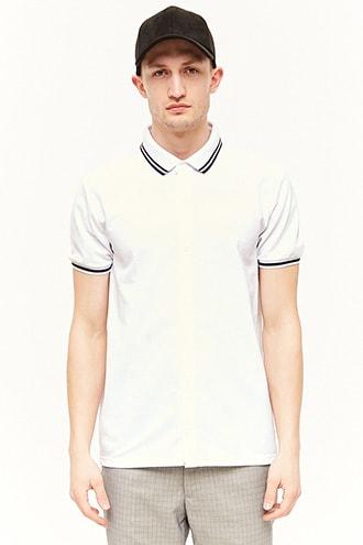 Forever21 Button-front Polo Shirt