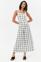 Forever21 Wide-leg Plaid Jumpsuit