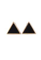 Forever21 Triangle Studs (gold/black)