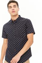 Forever21 Fitted Nautical Print Shirt