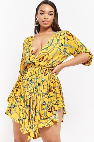 Forever21 Plus Size Rope Print Mini Dress