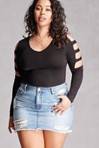 Forever21 Plus Size Caged Sleeve Top