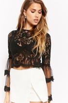 Forever21 Lace Mesh-panel Top