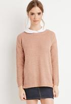 Forever21 Textured Knit Sweater (mauve)